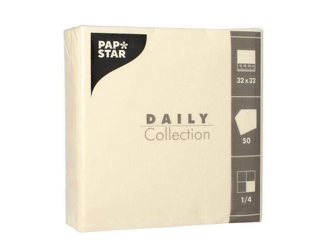Serviett DAILY 2L 32x32cm krem (50)