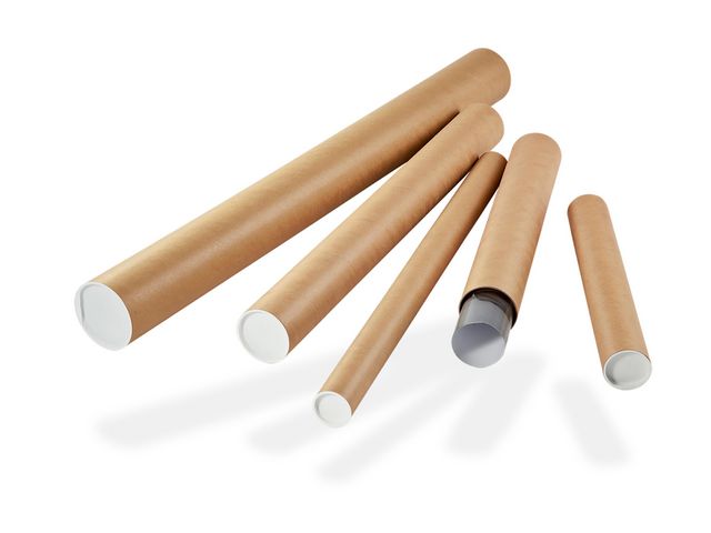 Posthylse Ø50mm L750mm m/lokk brun