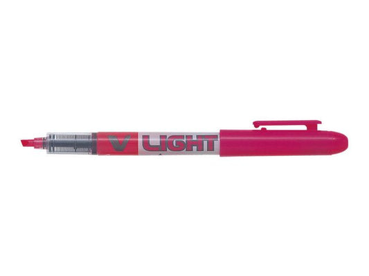 Tekstmarker PILOT V Liquid Light rosa - 12 stk