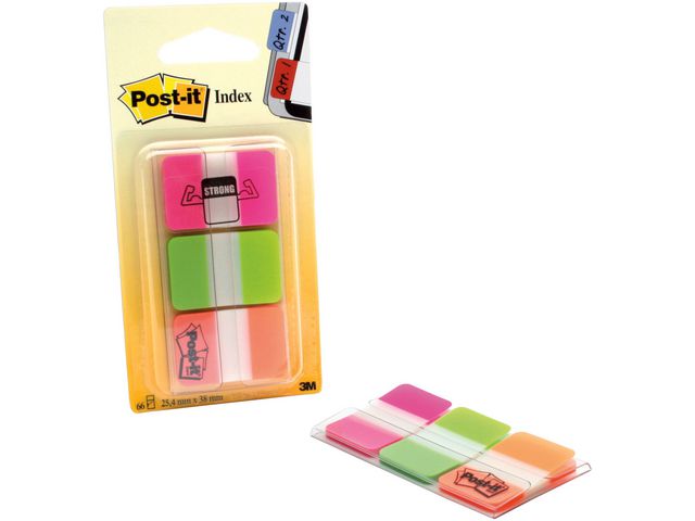 Index POST-IT 686 stor rosa,grønn,orange