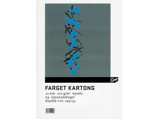 Kartong EMO A4 270g 69 klarblå (10)