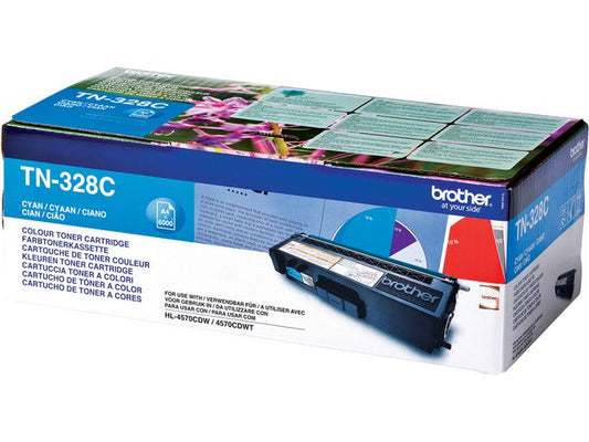 Toner BROTHER TN328C 6K blå