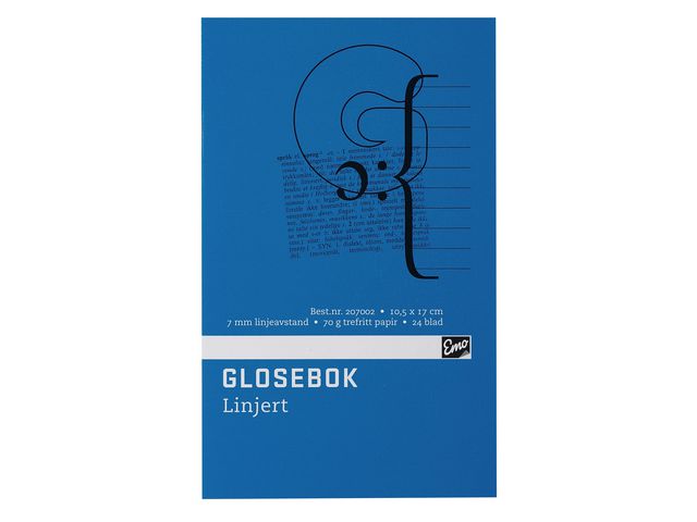 Glosebok EMO 105x170mm 70g 24bl 7mm