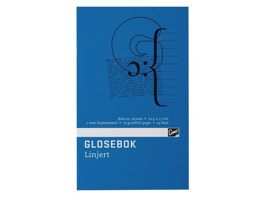 Glosebok EMO 105x170mm 70g 24bl 7mm