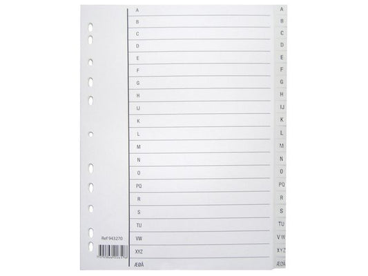Register A4 PP A-Å m/indeksark hvit