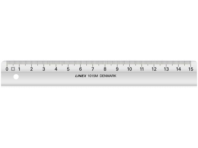 Linjal LINEX  mm inndelt 15cm