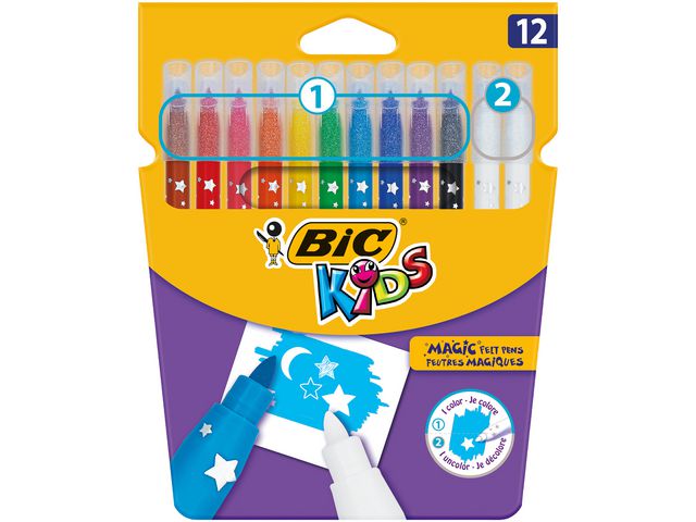 Tusj BIC Kids Magic Felt Pens (12)