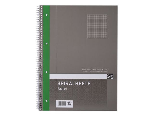 Spiralhefte EMO A4 70g 80 blad ruter