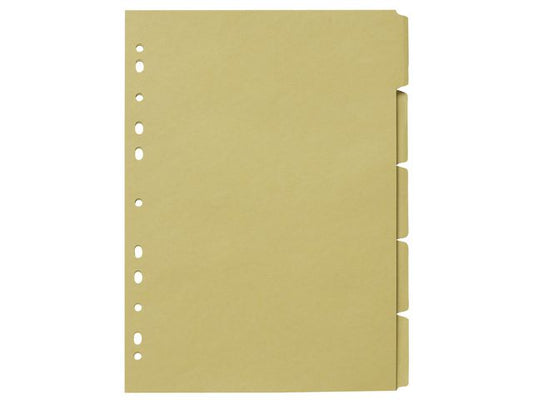 Skilleblad A4 5-delt 150g mørk manilla