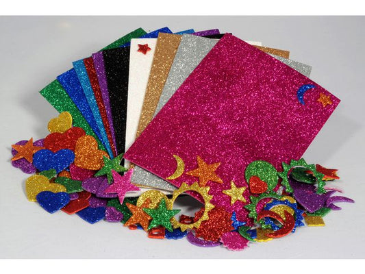 Mosegummi glitter 15x20cm (10)