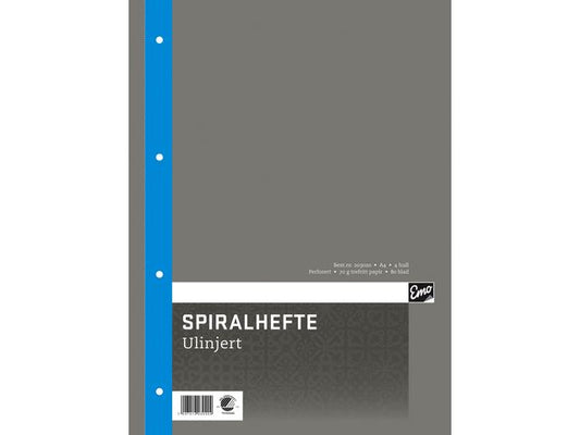 Spiralhefte EMO A4 70g 80 blad ulinjert