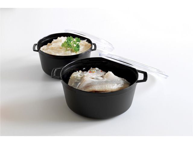 Plastgryte 2L med lokk sort (5)