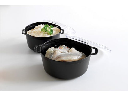 Plastgryte 2L med lokk sort (5)