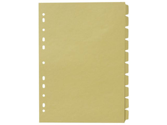 Skilleblad A4 10-delt 150g mørk manilla