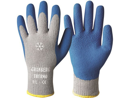 Hanske GRANBERG strikket m/latex 11 blå
