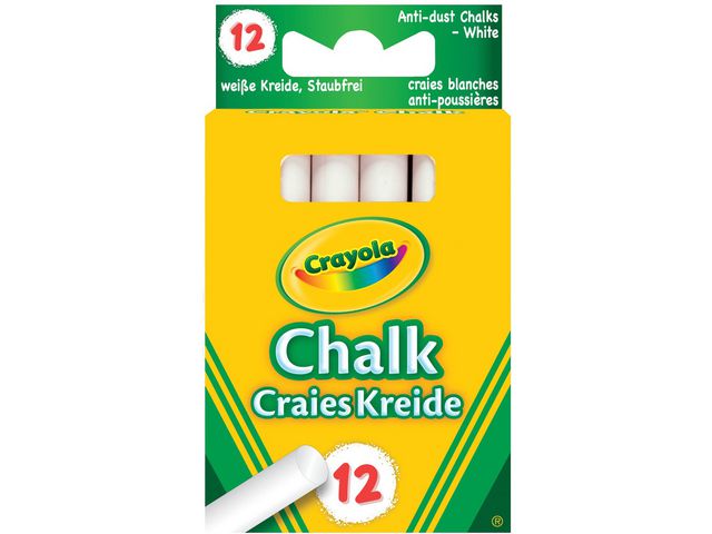 Kritt CRAYOLA støvfri hvit (12)