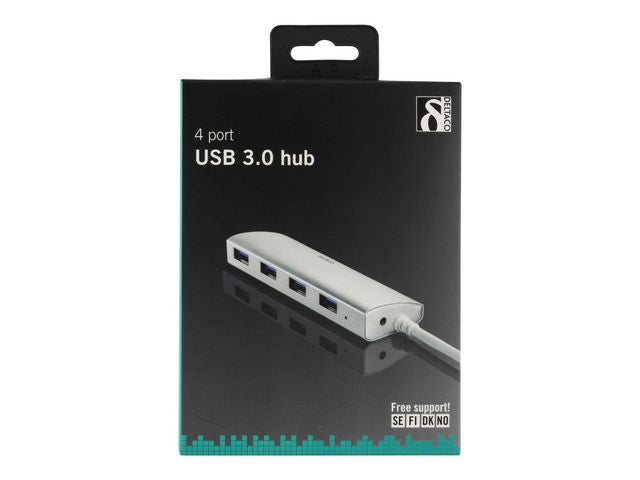 Kabel DELTACO USB 3.0 HUB 4xA 0