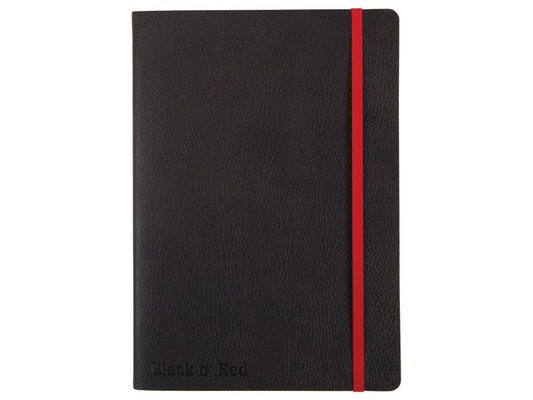 Skrivebok OXFORD Black n´Red soft A5 li