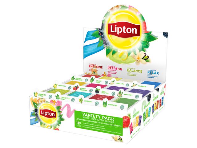 Te LIPTON assortert displayboks (180)