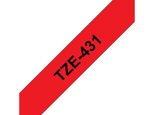 Tape BROTHER TZe-431 12mmx8m sort/rød