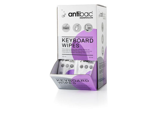Rens ANTIBAC tastatur våtserviett (80)