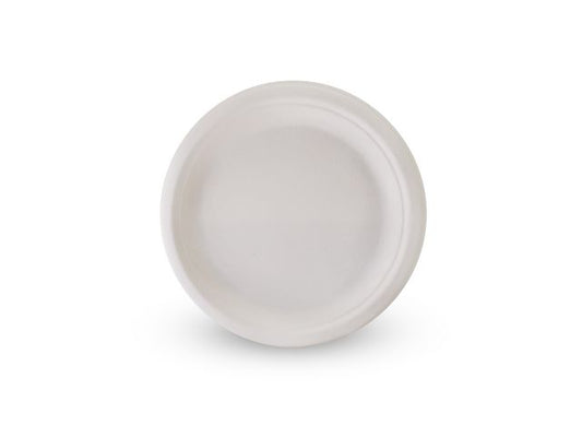 Tallerken bagasse fiber 17cm hvit (50)