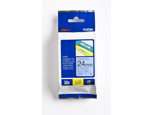 Tape BROTHER TZe-551 24mmx8m sort/blå