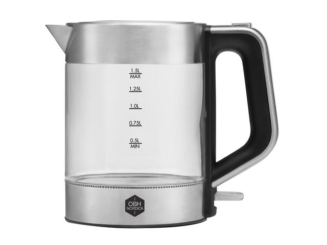 Vannkoker OBH NORDICA 1,5L glass/stål