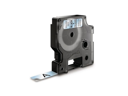 Tape DYMO D1 12mm x 7m sort/klar