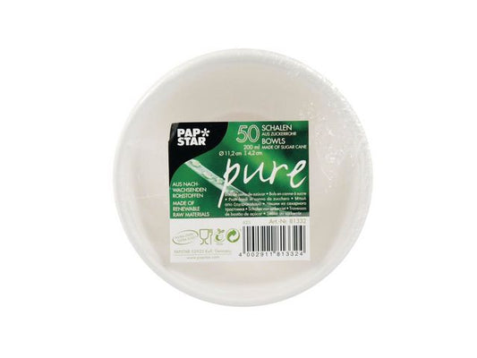 Skål PURE 20cl 11,2x4,2cm bagasse (50)