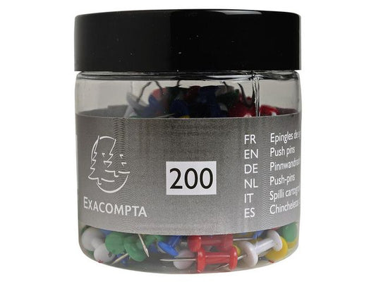 Kartnåler EXACOMPTA 10x7mm Ass (200)