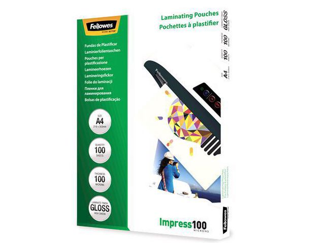 Lamineringslomme FELLOWES A4 100my (100)