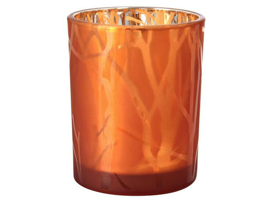 Lysholder DUNI 100x80mm Shimmer Rust - 6 stk