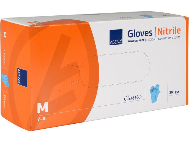 Hanske ABENA C. nitril u/p M blå (200)