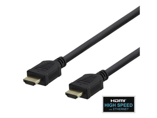 Kabel DELTACO HDMI M/M 4K 5m sort