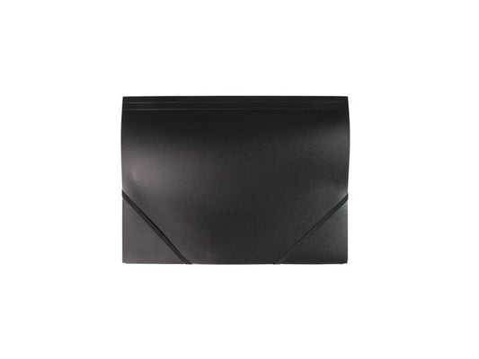 Strikkmappe D.RECT PP A4 m/klaff sort(6)