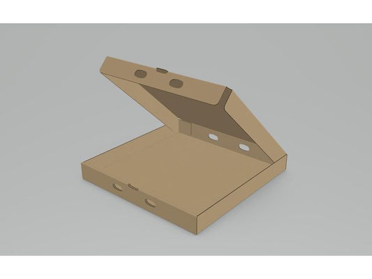 Pizzaeske 31x31x3,5cm brun