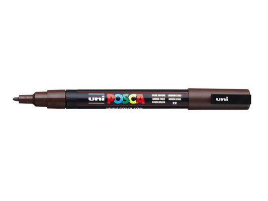 Paintmarker UNI Posca PC-3M mørk brun