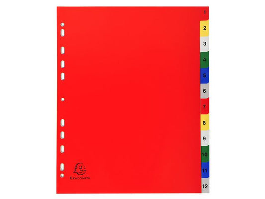 Register EXACOMPTA A4+ 1-12 assortert