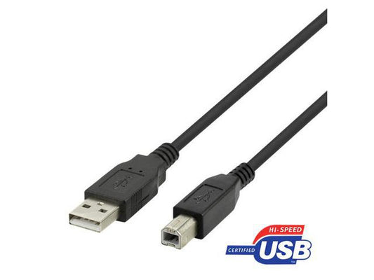 Kabel DELTACO USB 2.0 A/B 2m sort