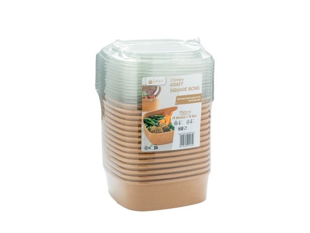 Matbeger papp/PE m/lokk 17x17 900ml (15)