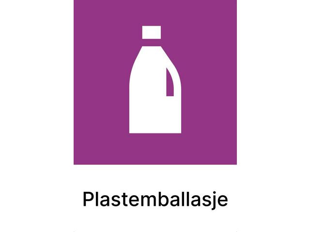 Kildesorteringsetikett Plast A5