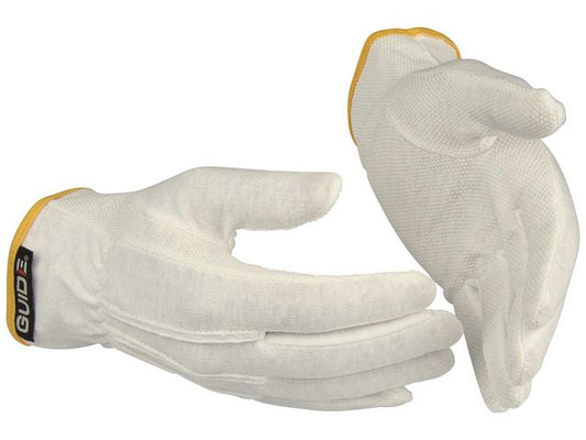 Hanske GUIDE 549 bomull m/nupper 8