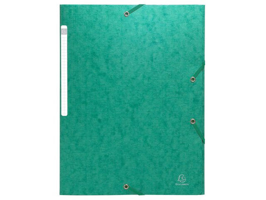 Strikkmappe EXACOMPTA A4 3klaff 425g grø