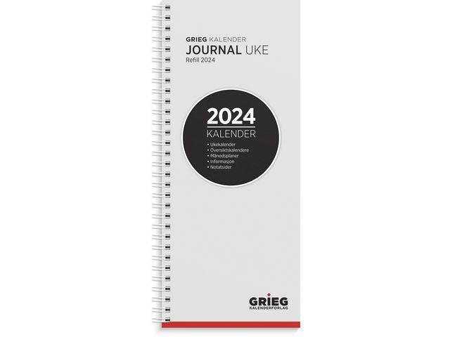 Journalkalender GRIEG 2024 spiral refill