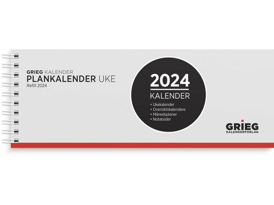 Plankalender GRIEG 2024 spiral