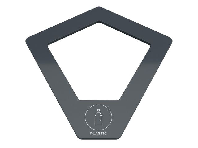 Lokk KITE for plast, antrasitt