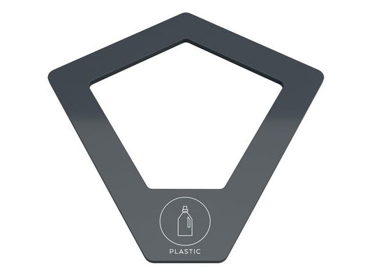 Lokk KITE for plast, antrasitt