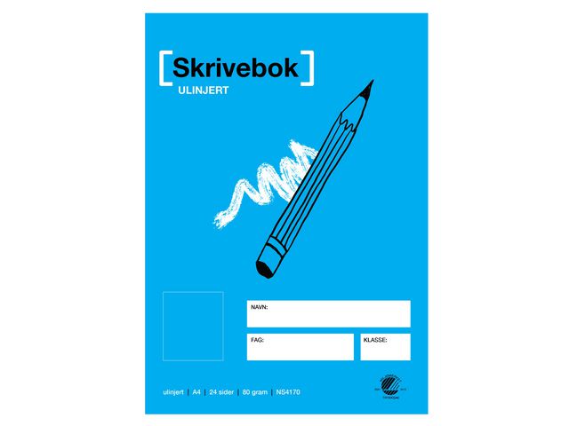 Skrivebok A4 80g 24bl ulinjert