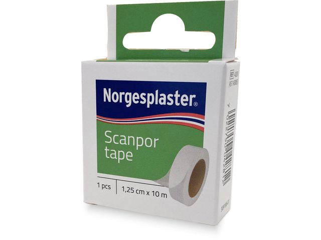 Tape Scanpor Refill 1,25cmx10m hvit